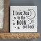 I Love You to the Moon and Back Embossing 12 x 12 Stencil | FS057 By Designer Stencils | Word &#x26; Phrase Stencils | Reusable Stencils for Painting on Wood, Wall, Tile, Canvas, Paper, Fabric, Furniture, Floor | Stencil for Home Makeover